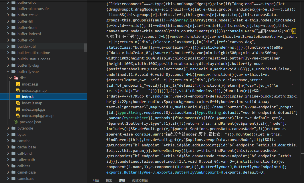 butterfly-vue库，可以打包一份未压缩的js文件吗 · Issue #819 · alibaba/butterfly · GitHub