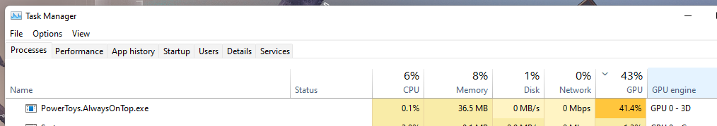 High GPU usage (Always on top functionality) · Issue #15449 · microsoft ...