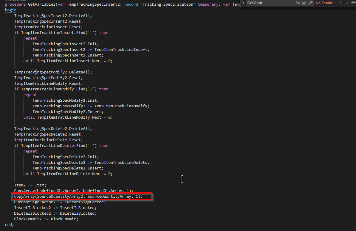 [Request for External/Coderefactoring] Page 6510 - "Item Tracking Lines ...