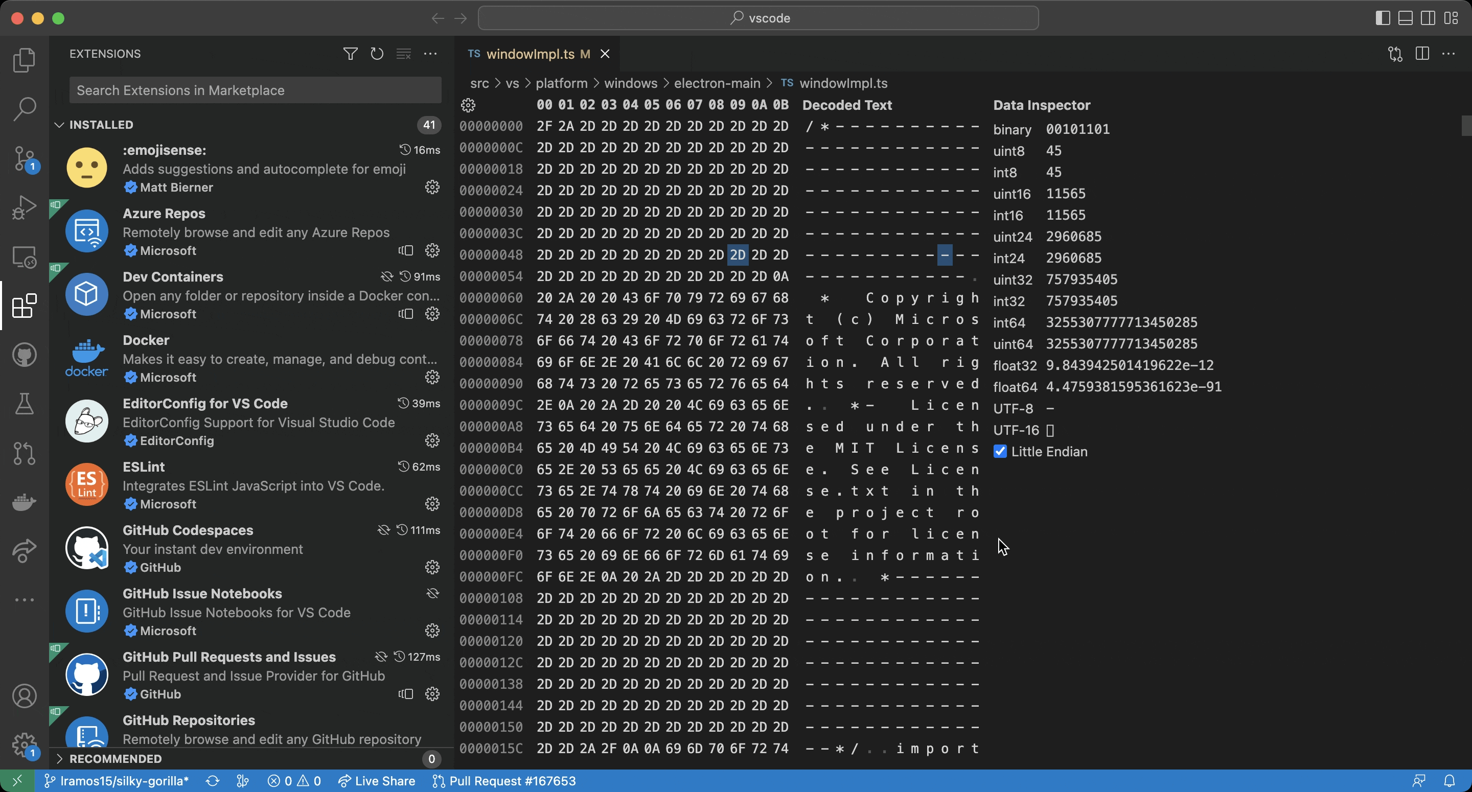 Hex Editor Data Inspector can not copy · Issue #355 · microsoft/vscode ...