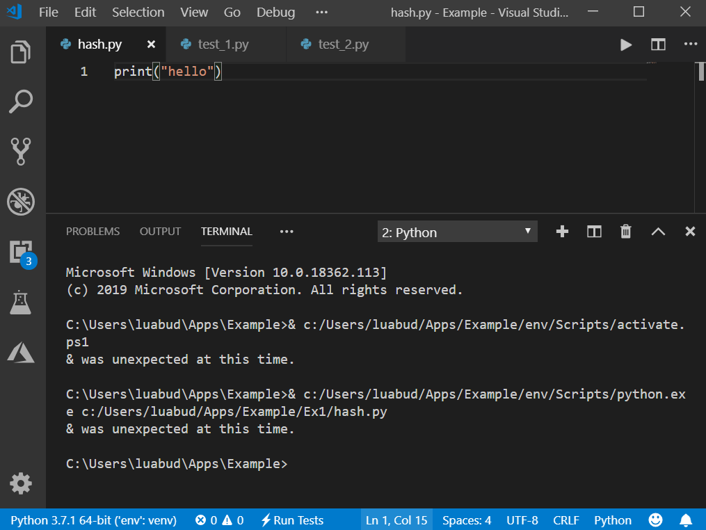 how to open visual studio code from terminal