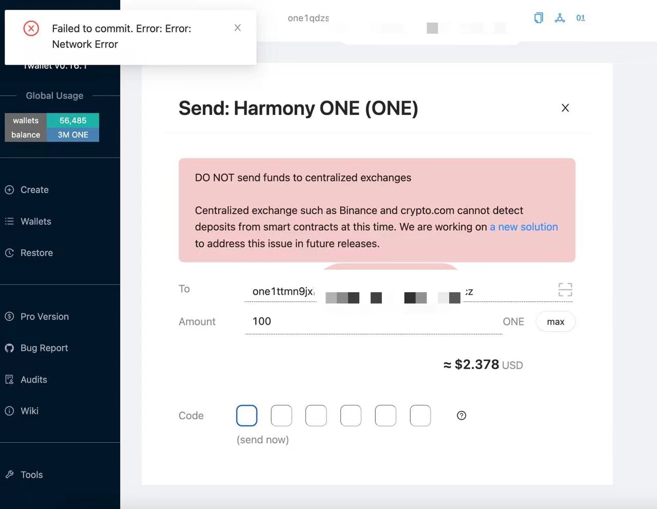 can't send my tokens · Issue #338 · polymorpher/one-wallet · GitHub