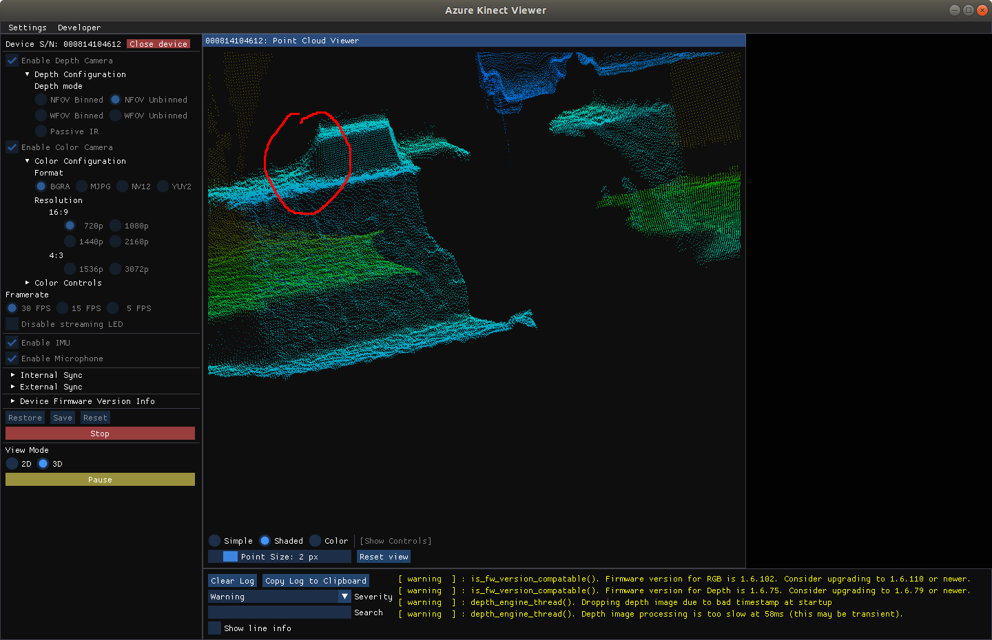 Point cloud compensate in empty area · Issue #1599 · microsoft/Azure ...
