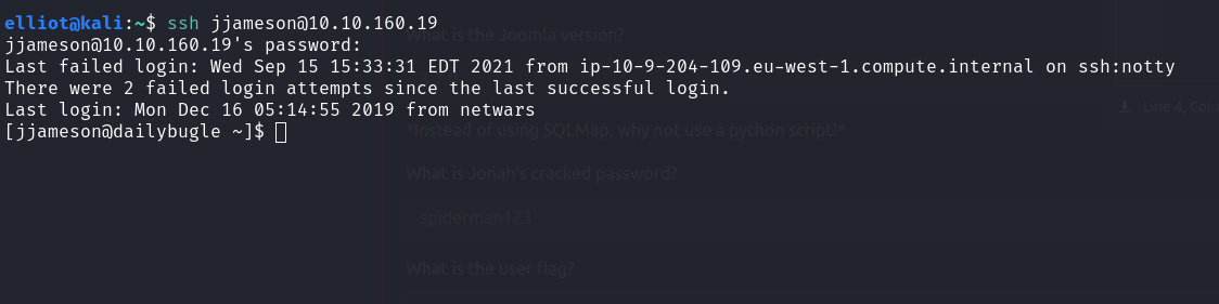 ssh login
