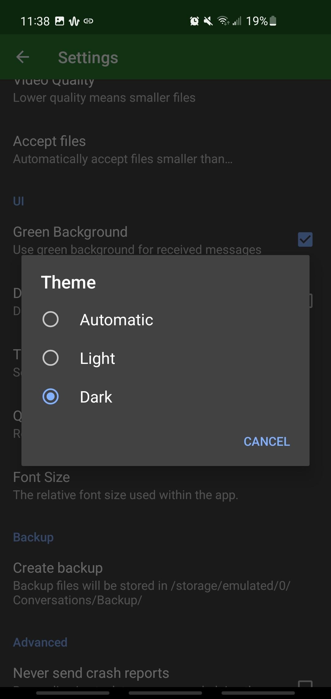 AMOLED dark mode · Issue 4299 · iNPUTmice/Conversations · GitHub