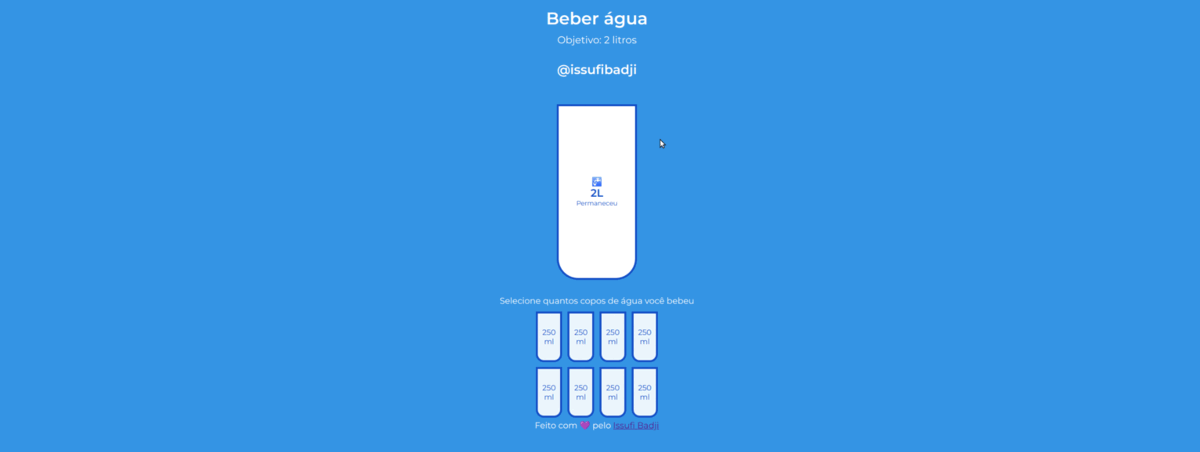 GitHub - issufibadji/drinkwater: Beba àgua