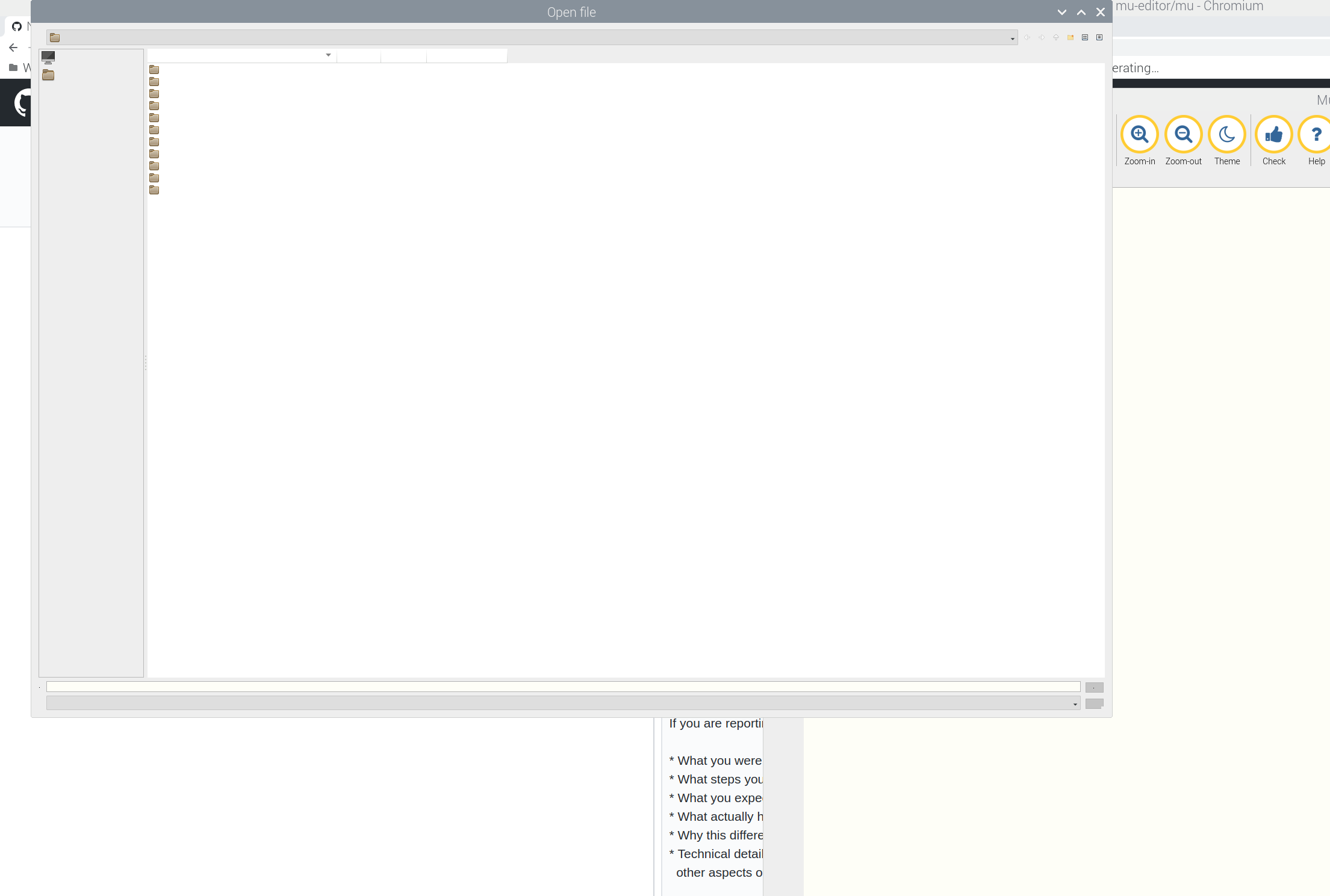 File Menu Graphical Glitch on Raspbian Desktop? · Issue 1090 · mu