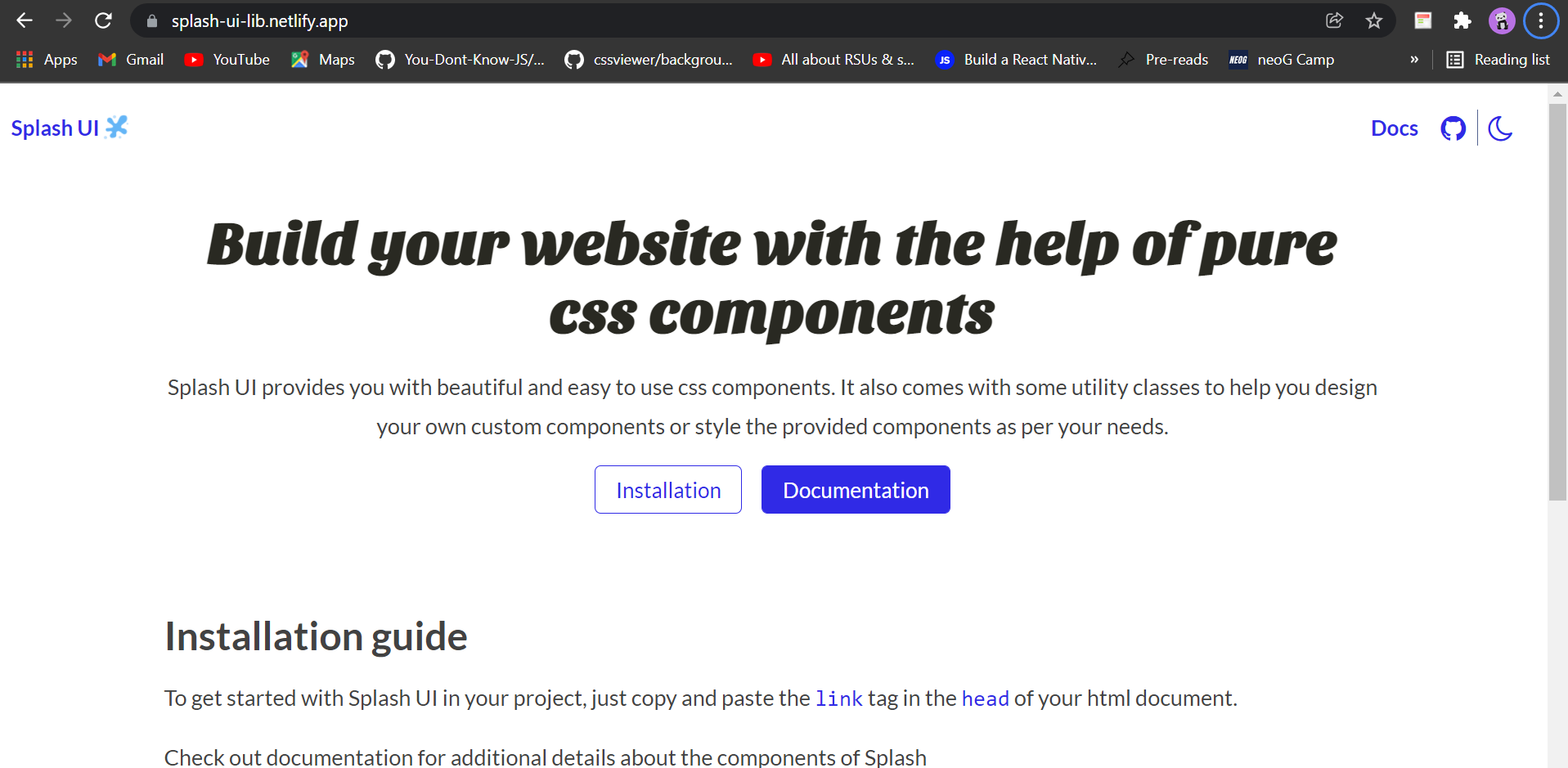 GitHub - scjuly19/splash-ui: A pure css based component library made ...