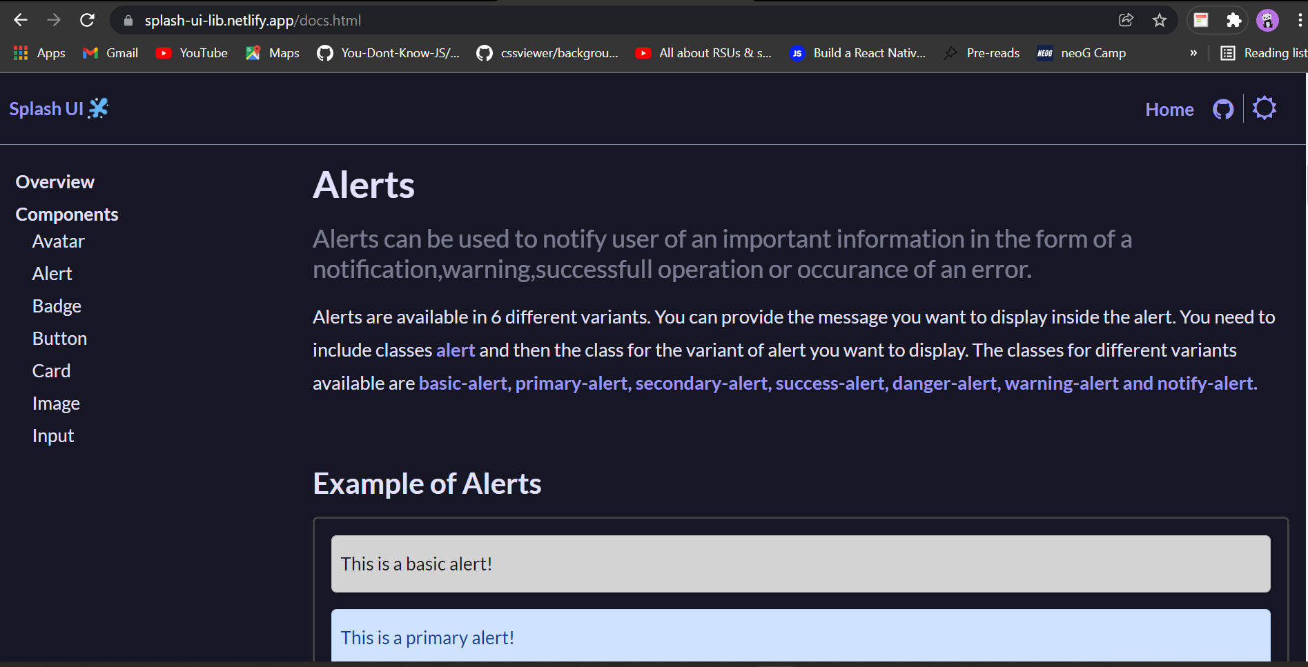 GitHub - scjuly19/splash-ui: A pure css based component library made ...