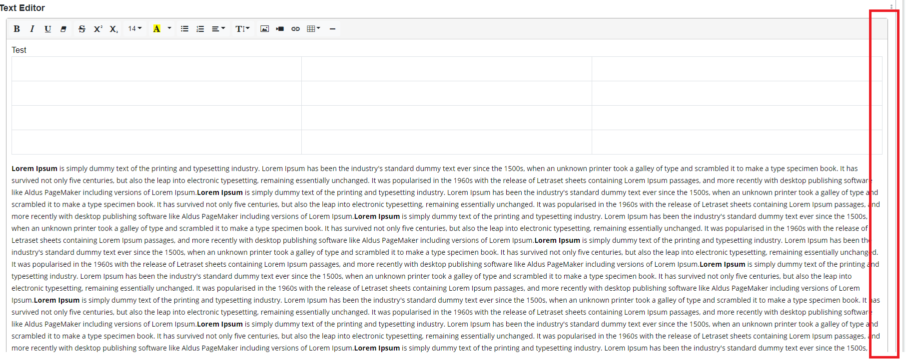 Scroll bar disapears when switching back to design mode · Issue 3071
