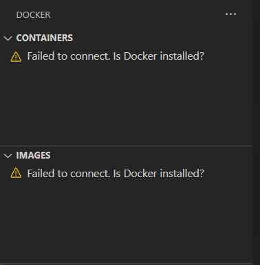 The Docker view state is not changed after installing and starting ...