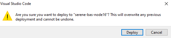 It navigates to select a resource group when executing "Deploy to ...