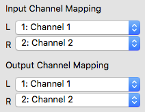 Image of Input and output channel mapping