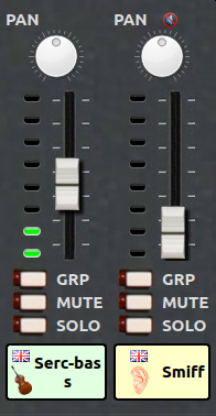 Image of a pair of server mixer controls