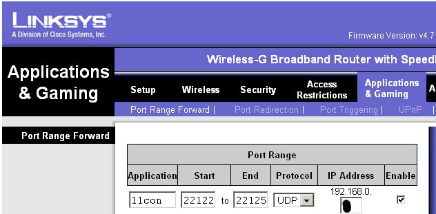 Linksysportforwarding