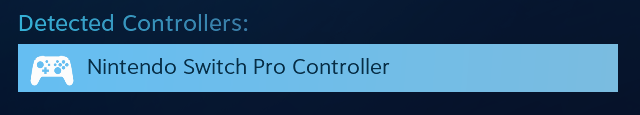 Switch Wired Pro Controller in Steam Big Picture