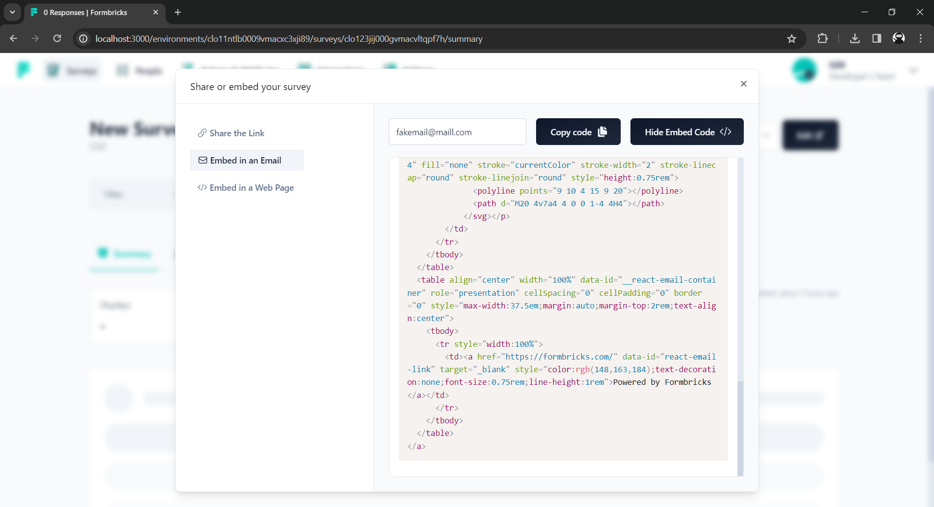 fix: overflowing CodeBlock in "Share or embed your survey" modal by ...