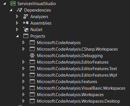 ServicesVisualStudio depends on C# and VB specific projects · Issue ...