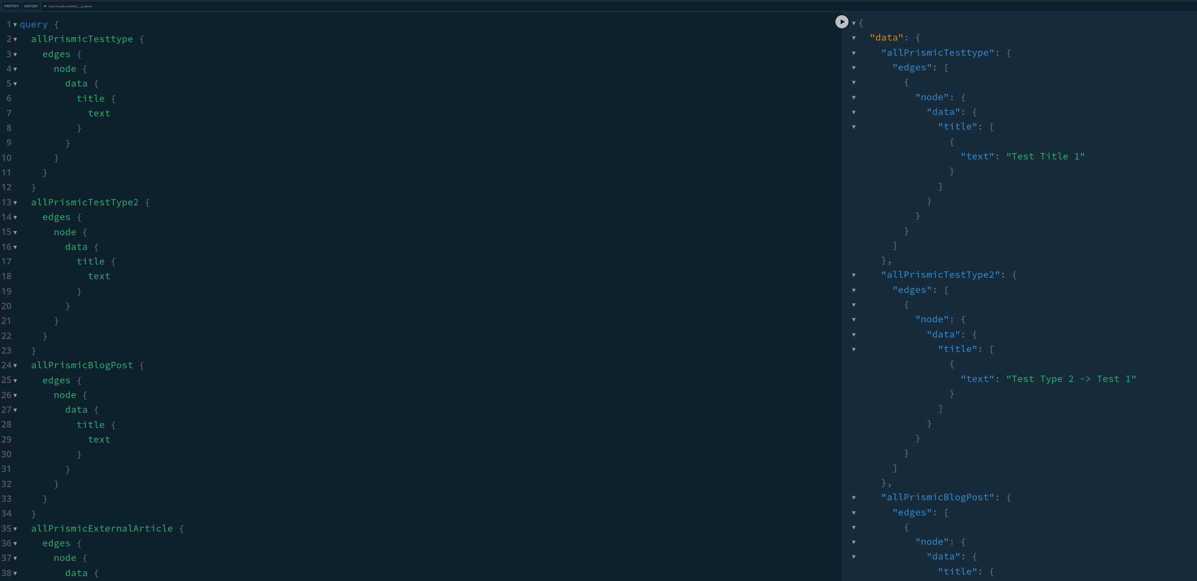 API - identical elements, different responses (title nested in array ...