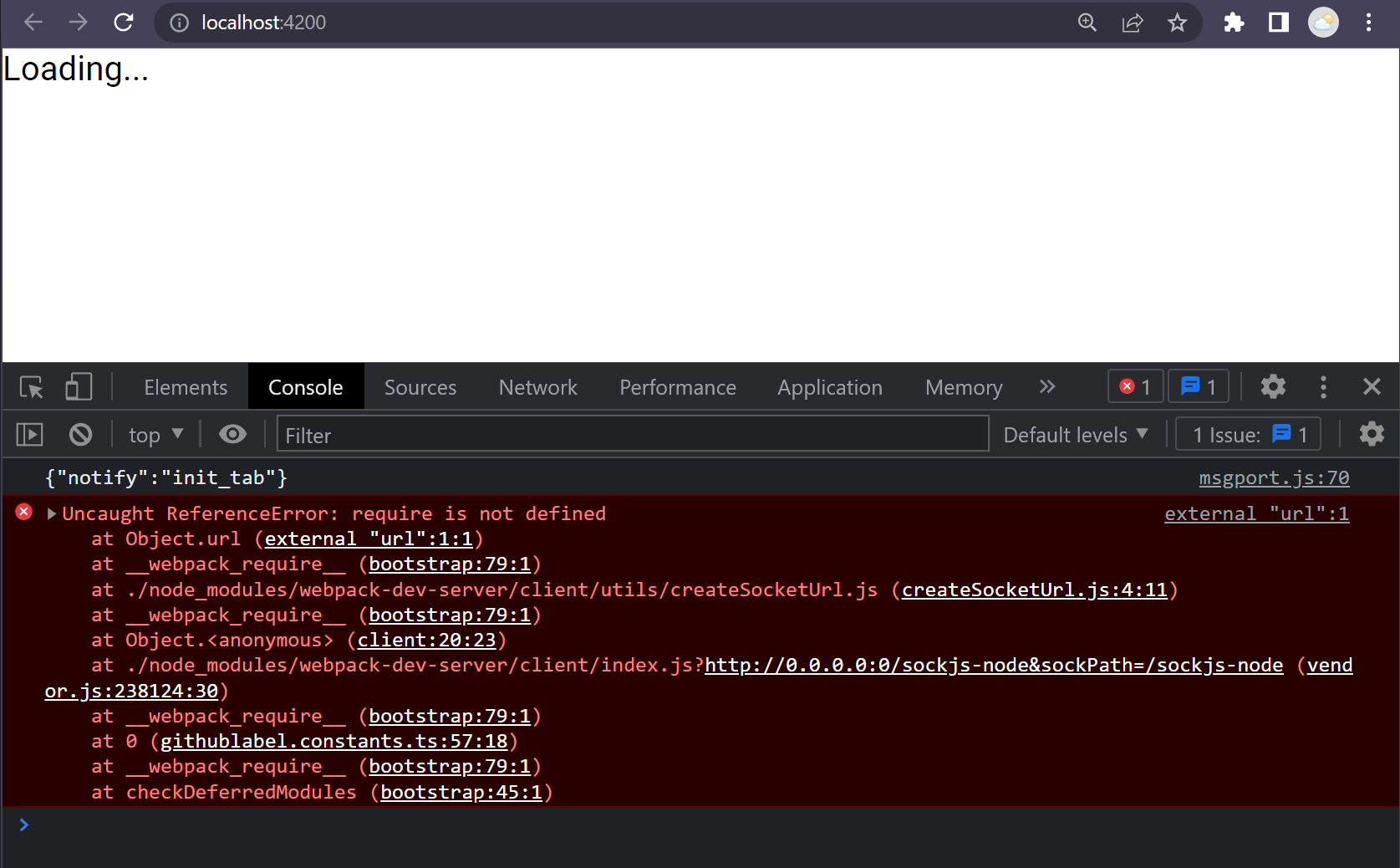CATcher stuck on loading screen when launched locally. · Issue 1109