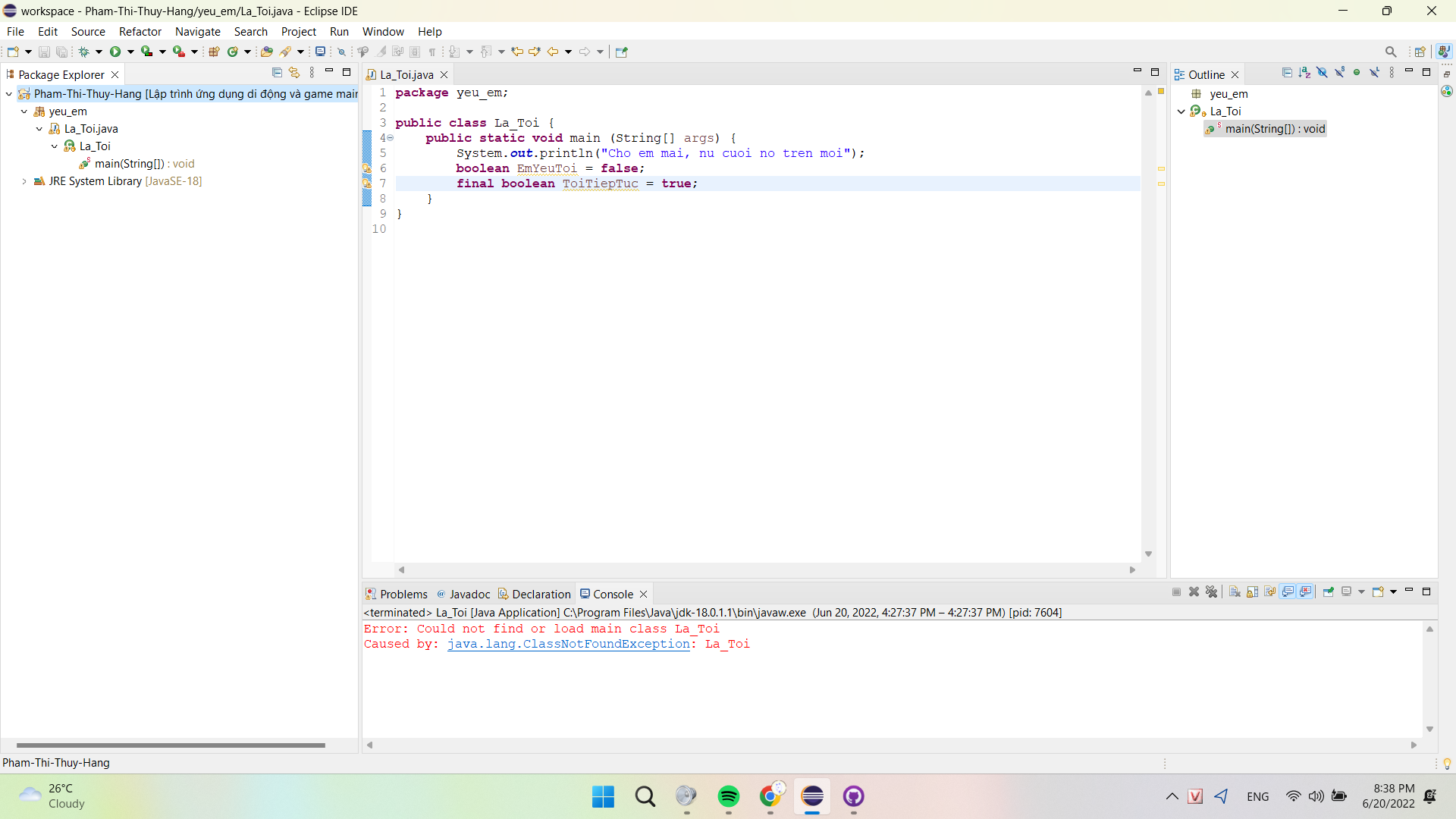 Error: Could not find or load main class Hello - Eclipse IDE for Java ...