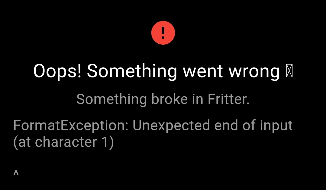 [BUG] Not loading · Issue #324 · jonjomckay/fritter · GitHub