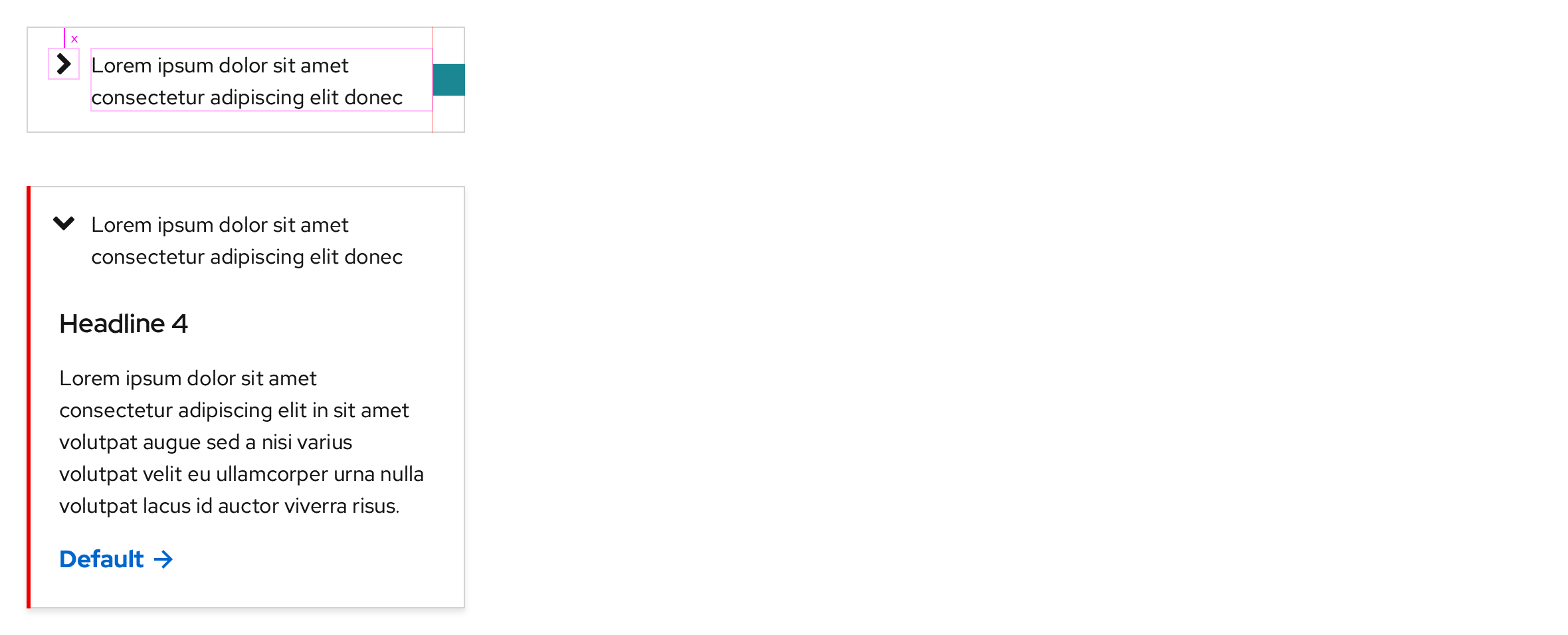 Disclosure, light theme (mobile, portrait)