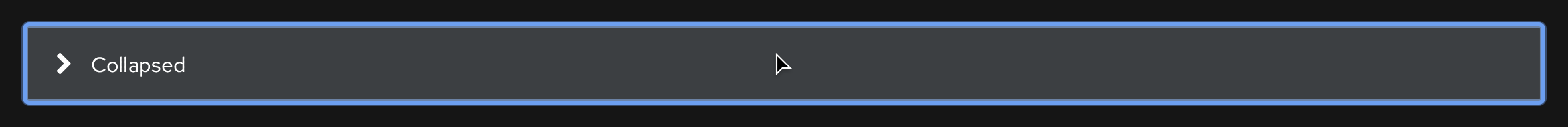 Disclosure, dark theme, active-pressed