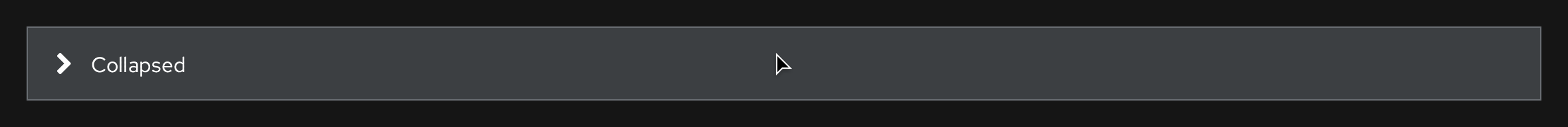 Disclosure, dark theme, hover