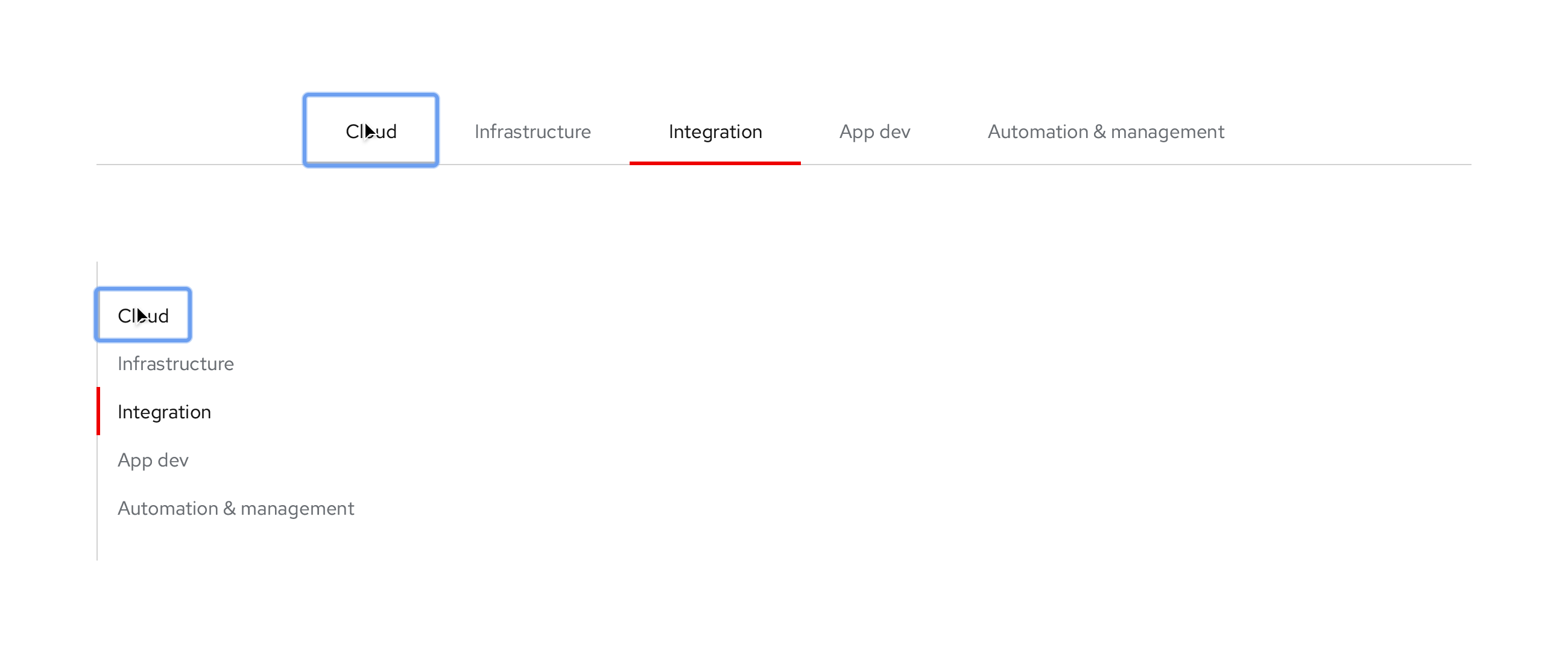 IX - Primary, Open, Wind variant, light theme, active pressed