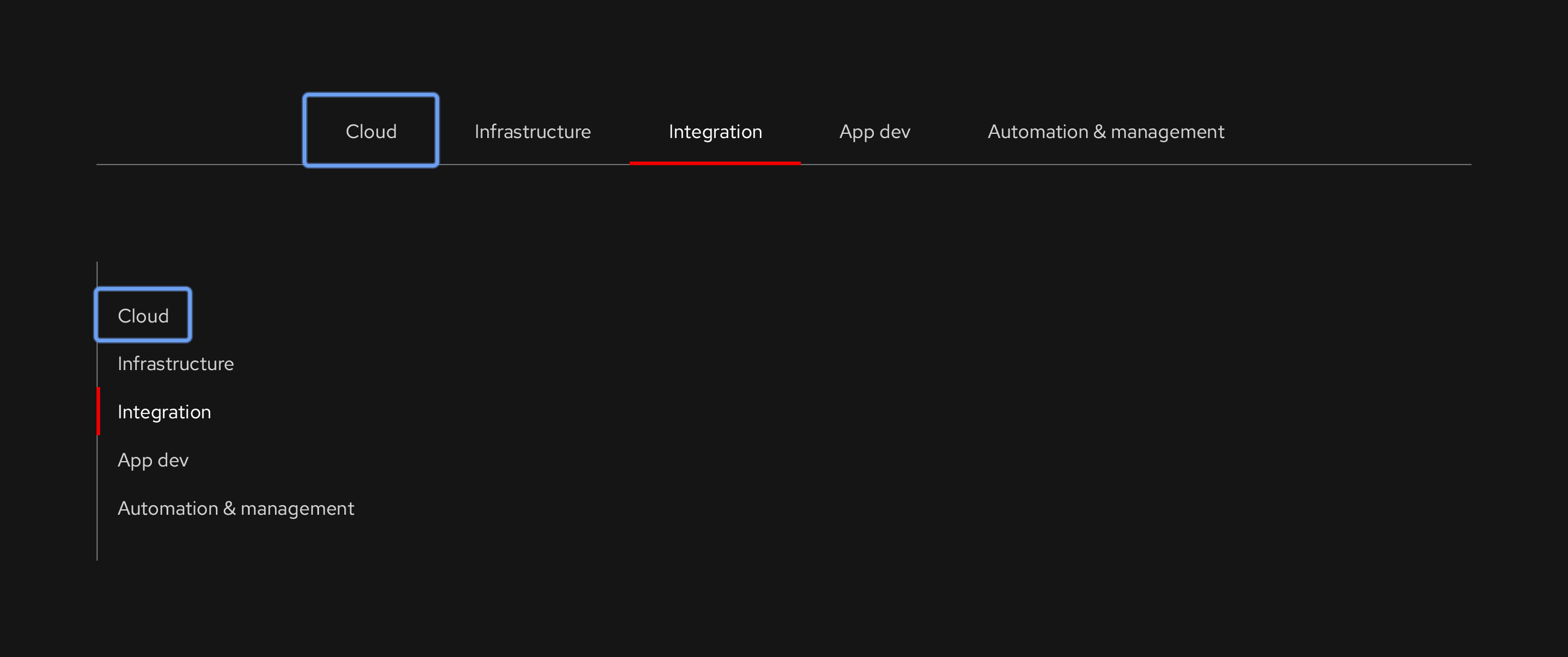 IX - Primary, Open, Wind variant, dark theme, focus