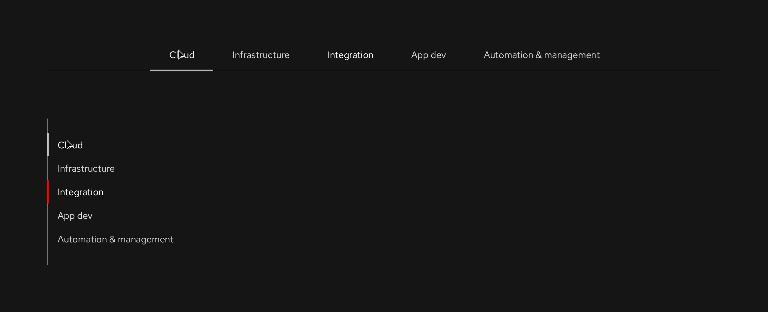 IX - Primary, Open, Wind variant, dark theme, hover