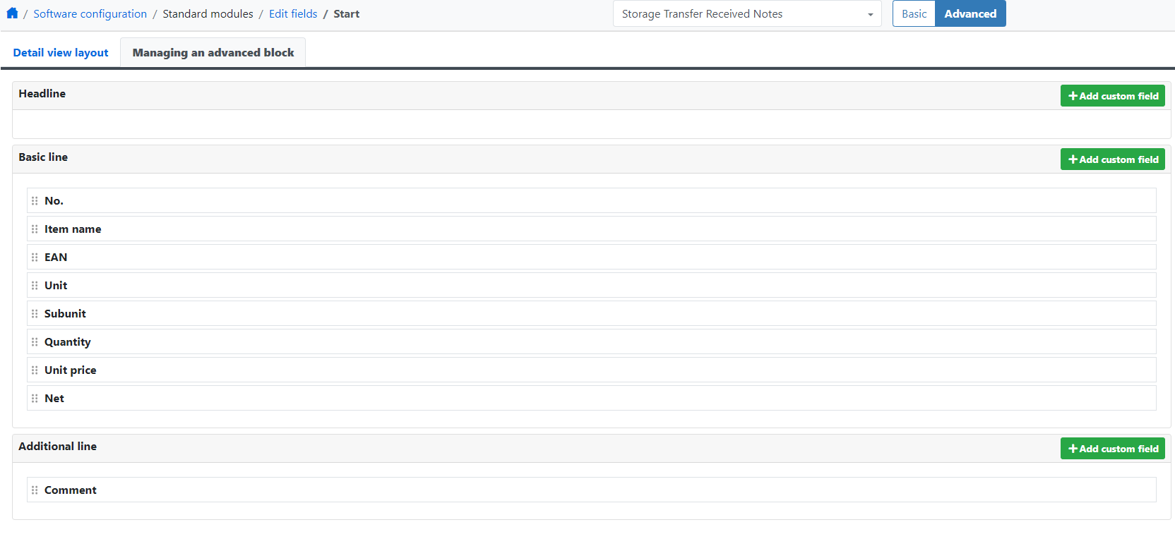 storage transfer received notes