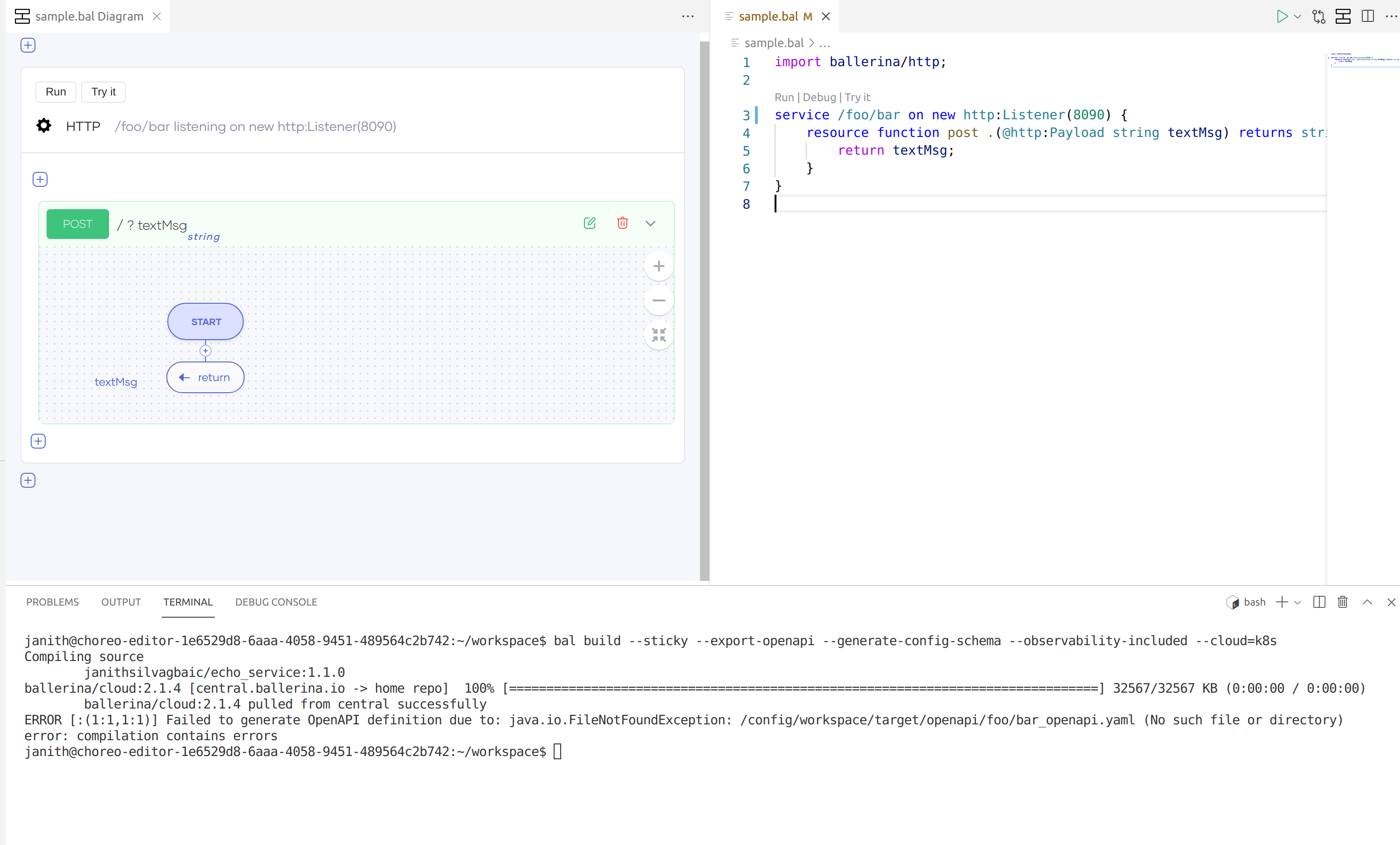 Open API spec generation failing for resourse paths containing ...