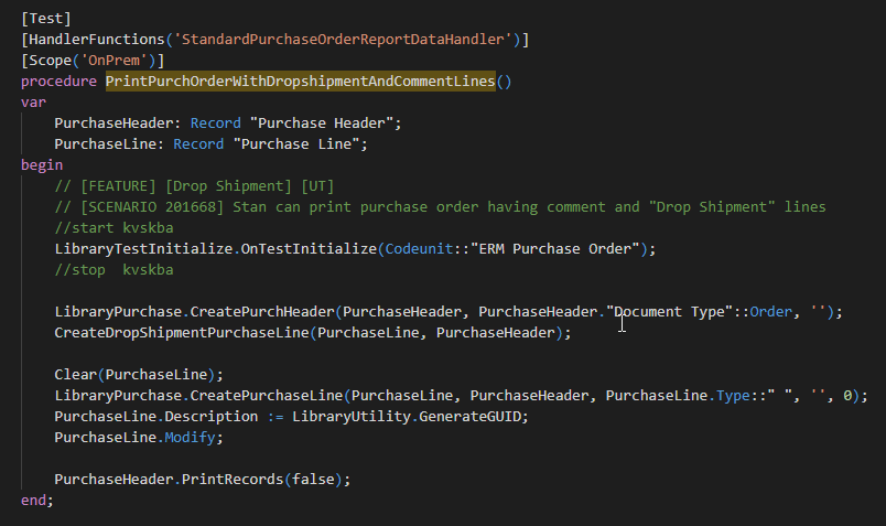 [Event Request]Application “Tests-ERM”, Codeunit 134327 "ERM Purchase ...