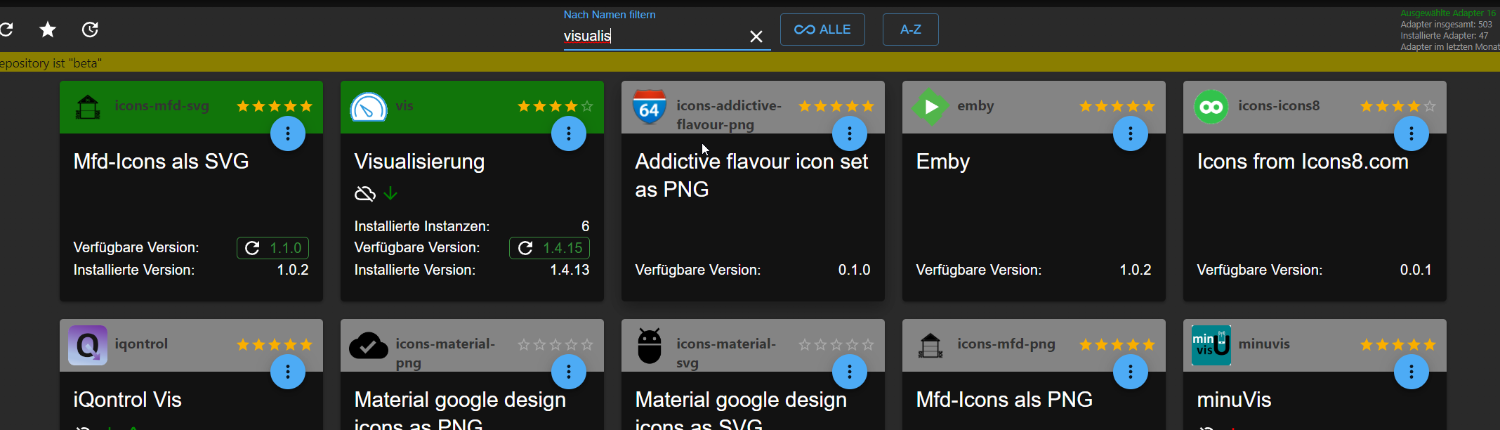 adapter in different languages not found · Issue 1111 · ioBroker