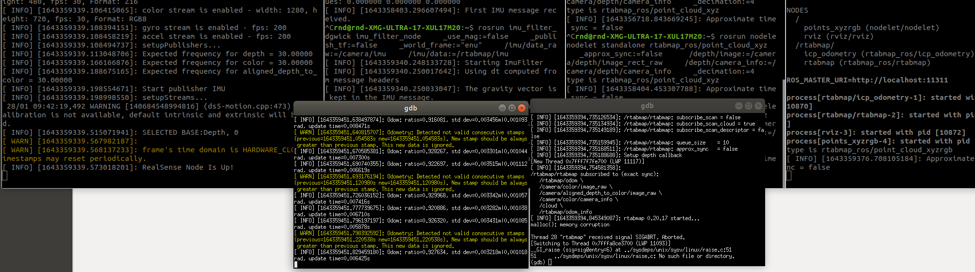 rtabmap received signal SIGABRT only with rviz! · Issue #711 · introlab ...