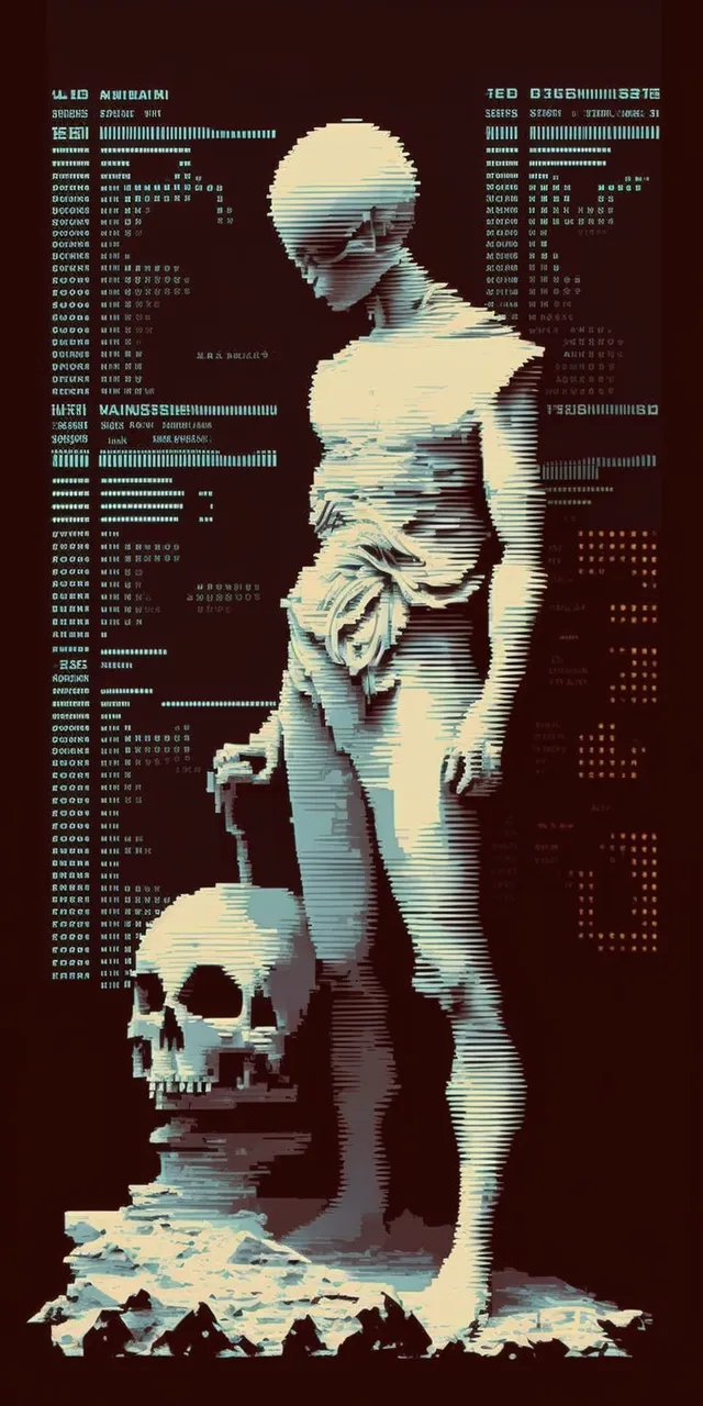 Example output: 8-bit ascii-art