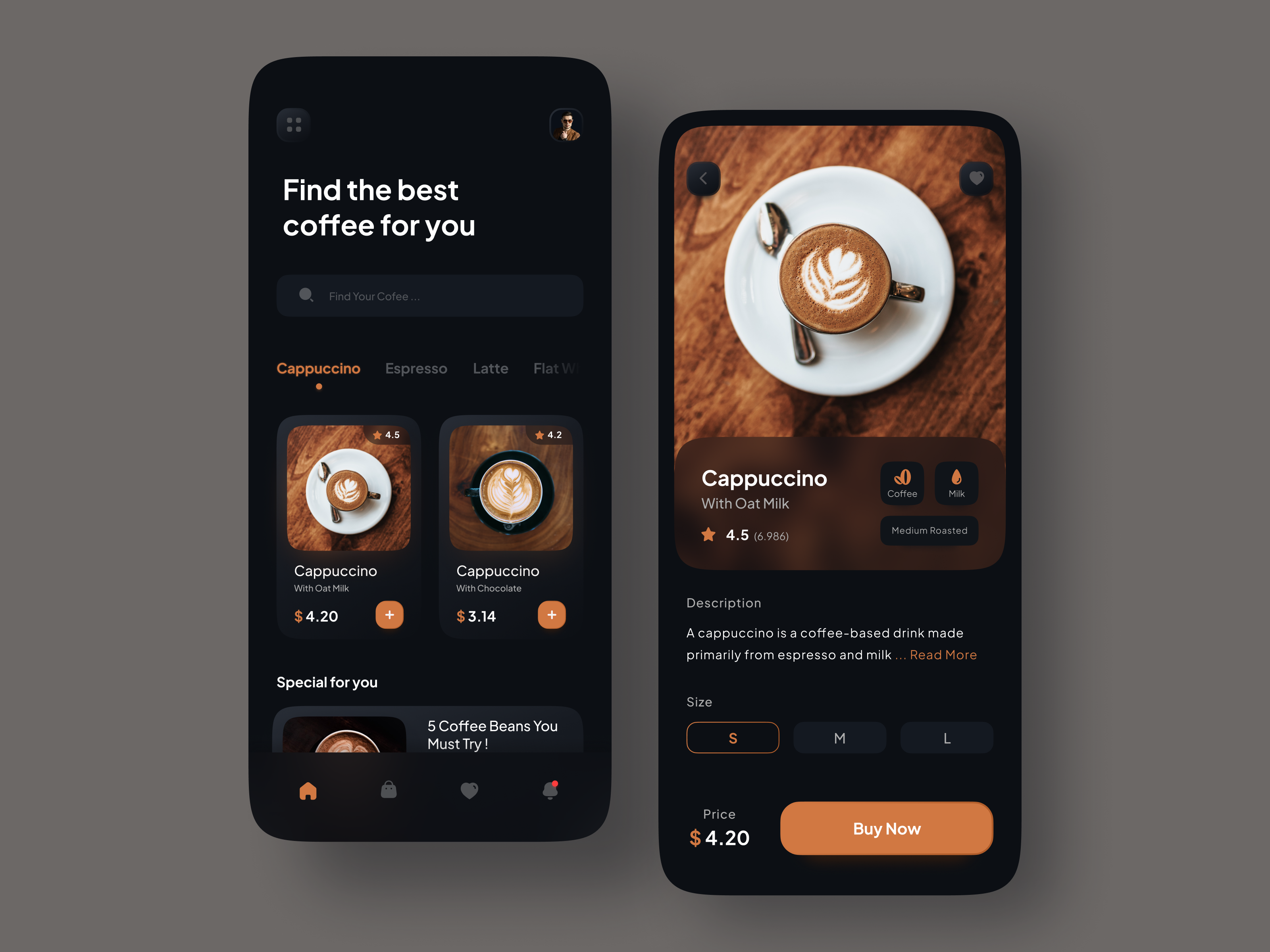 GitHub - husamkahlout/CoffeeShop_App: This is a simple flutter UI ...