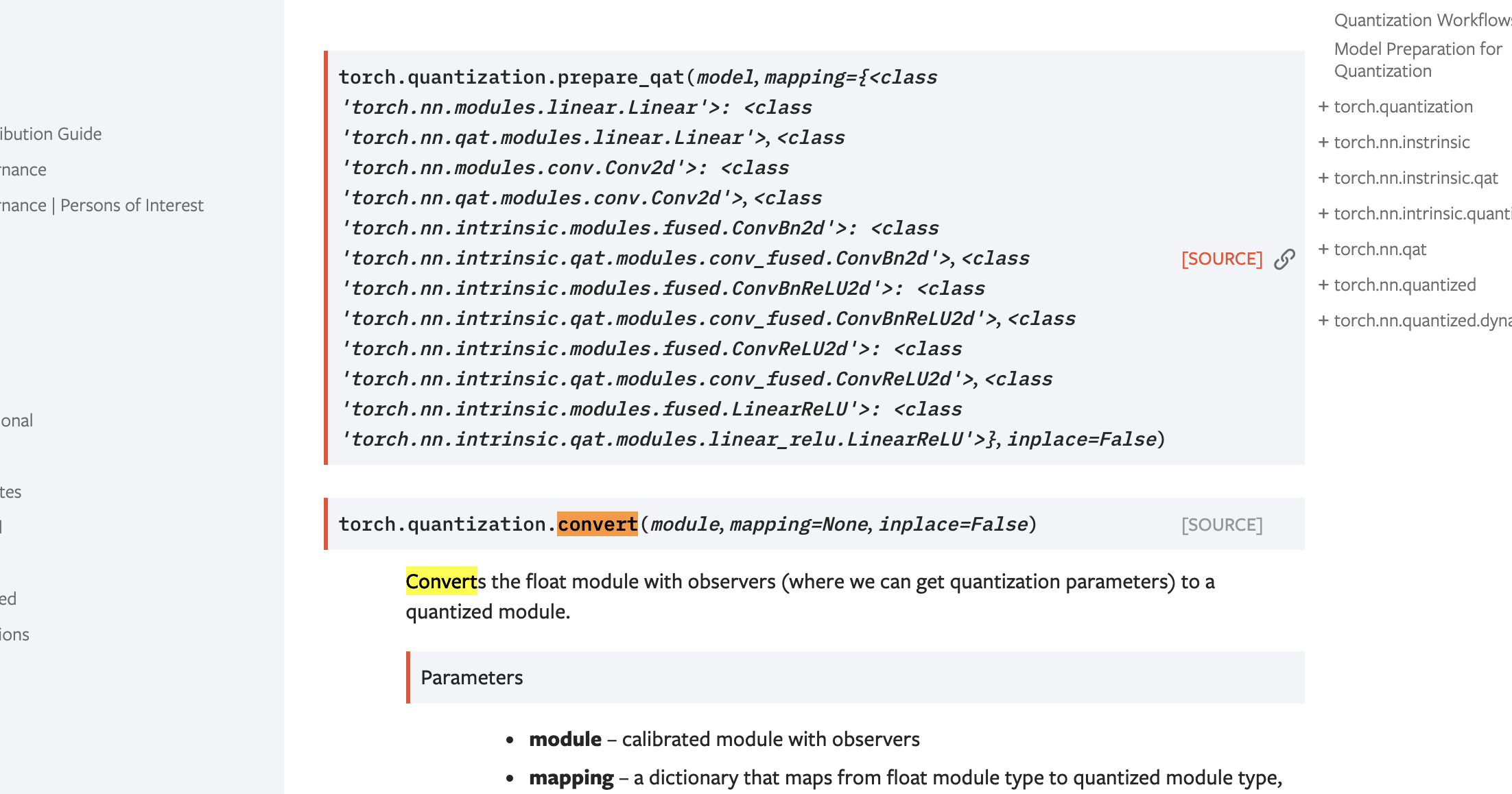 is it right that we only have "default mapping" for prepare_qat