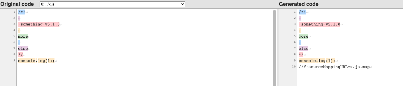 Multiline comments don't have source mappings · Issue #4876 · swc ...