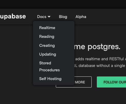 Dropdown nav links broken on website · Issue #61 · supabase/supabase ...