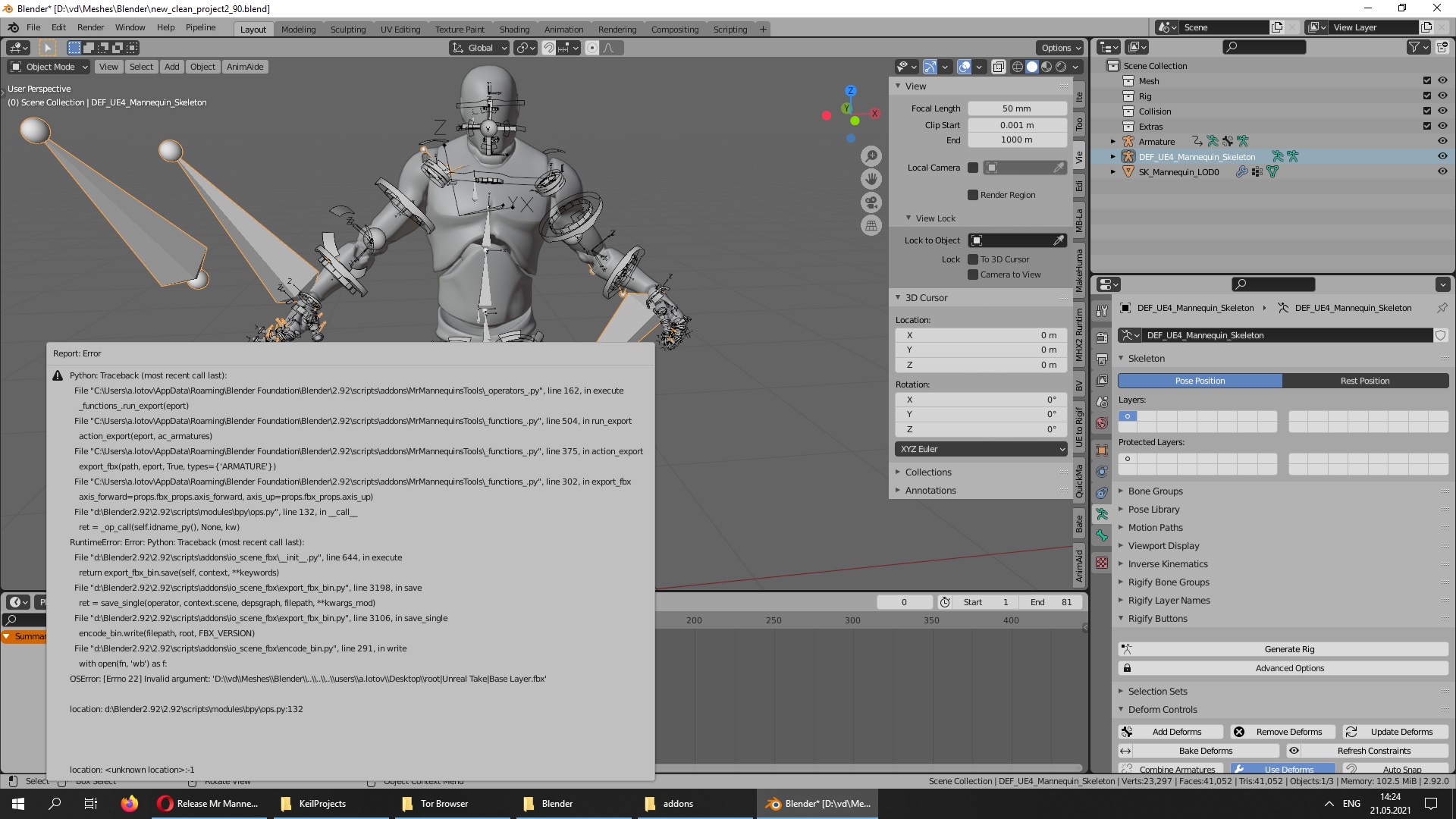 [BUG] · Issue 21 · JimKroovy/MrMannequinsTools · GitHub