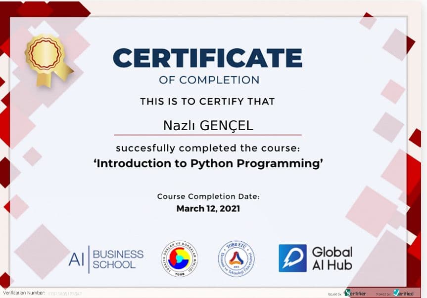 certificate