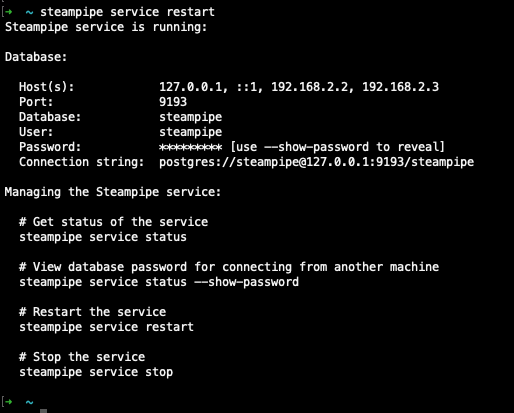 Review Of Outputs Of Steampipe Commands Issue 3703 Turbot