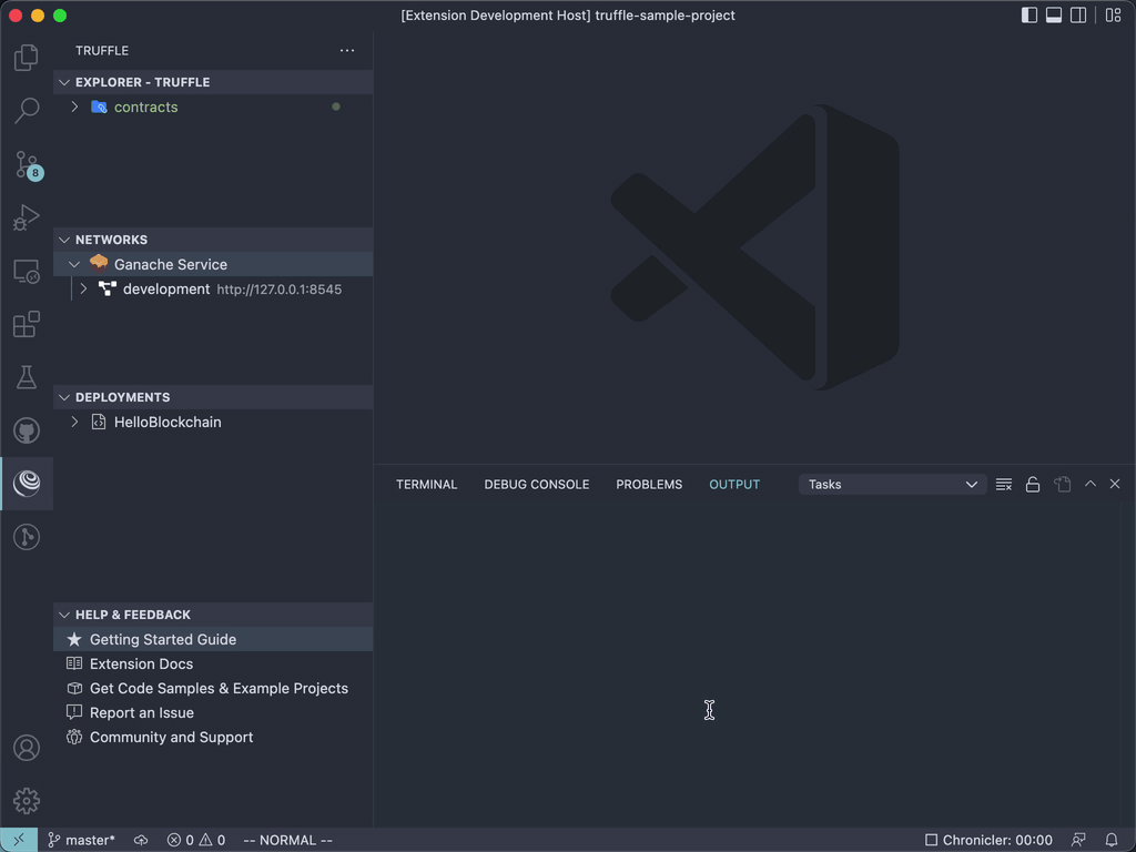 Fix `Truffle Start Ganache` command when invoked from the command