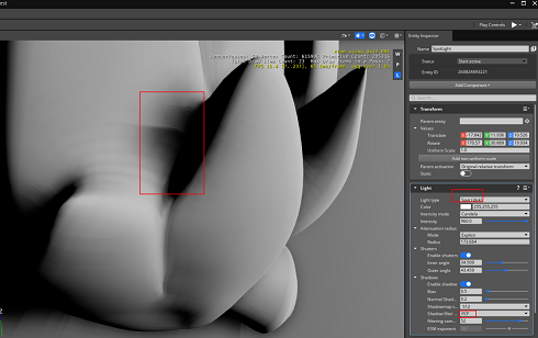 [Light/Directional Light component] Shadow self-shielding stripes ...