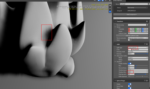 [Light/Directional Light component] Shadow self-shielding stripes ...