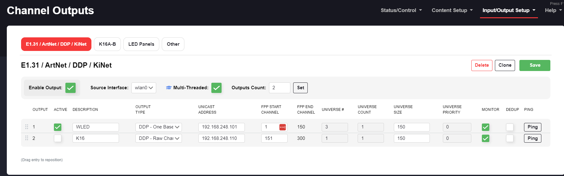 FPP Player with Local Strings and DPP or E1.31 Output Causes Duplicate