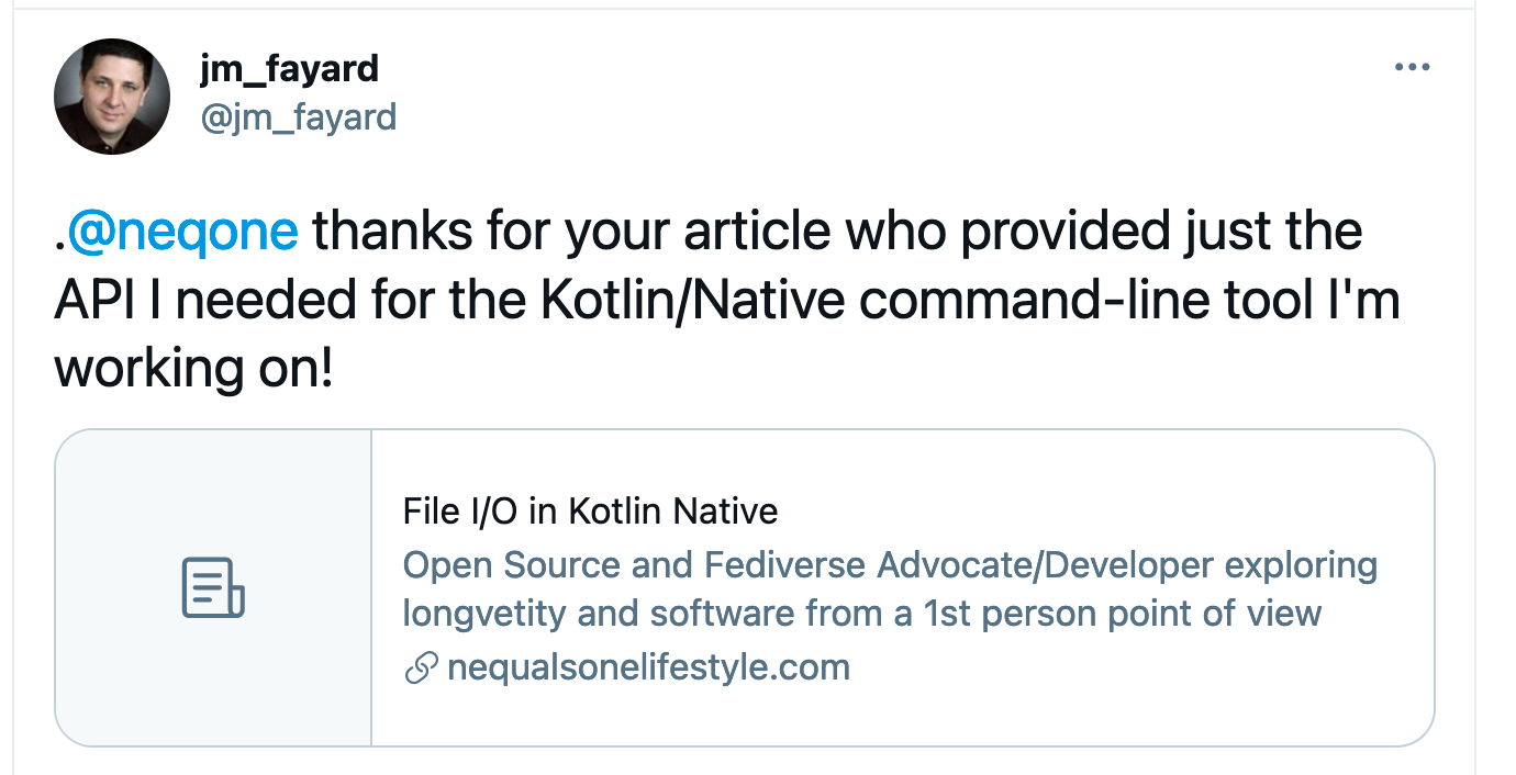 Thank you for your articles on Kotlin Native